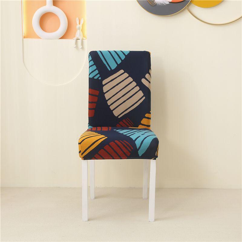 Elastic four seasons printed chair cover universal simple universal home hotel chair cover stool backrest one-piece seat