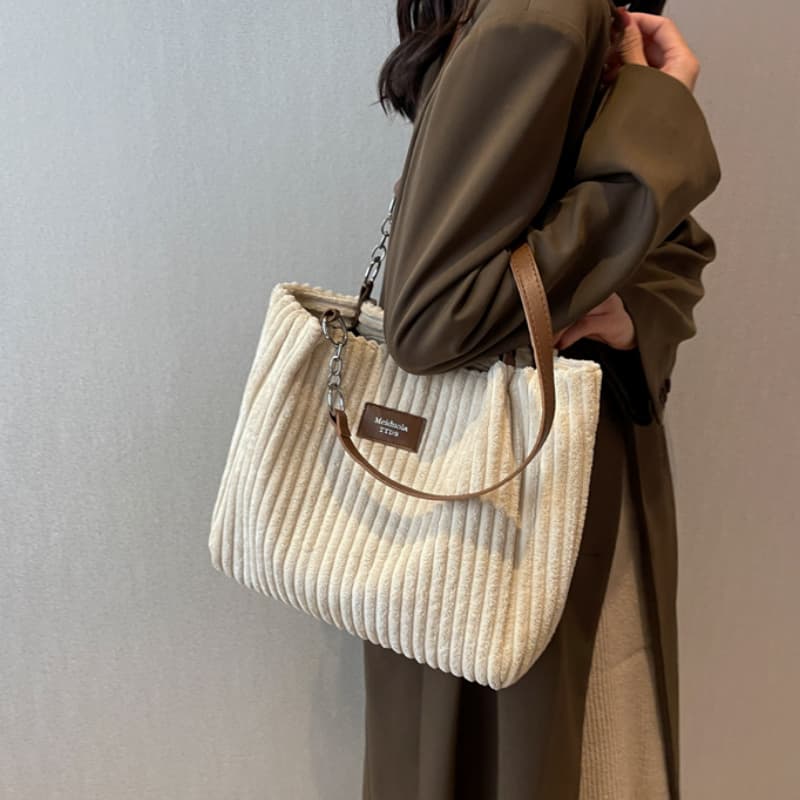 New simple suede shoulder bag women's tote cloth