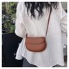 New Fashion Saddle Bag for Women Simple Style Faux Leather Shoulder Crossbody Purse Casual Commute Handbag