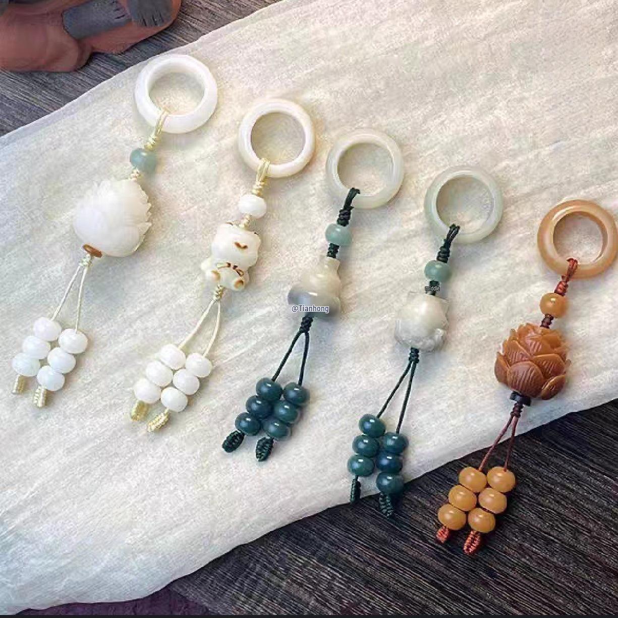 

Буддийский браслет и подвеска Бодхи Ран: Ручные бусины Вэньвань и ручные бусины ученика. Ring Inner Diameter 12-16mm - Specify on Order