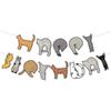Birthday Decorations Pre-Strung Happy Birthday Cat Banner Funny Kitties Bday Party Decor Supplies Favors