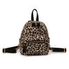 Leopard print backpack female fashion niche student class bag street trend lightweight travel small backpack