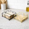 Square Design Paper Napkin Organizer with Wooden Base Tissue Organizer Napkin Holder  Dining Room