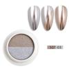 Nail Art Two-Color Solid Powder: Gold & Silver Super Shiny Titanium Glow