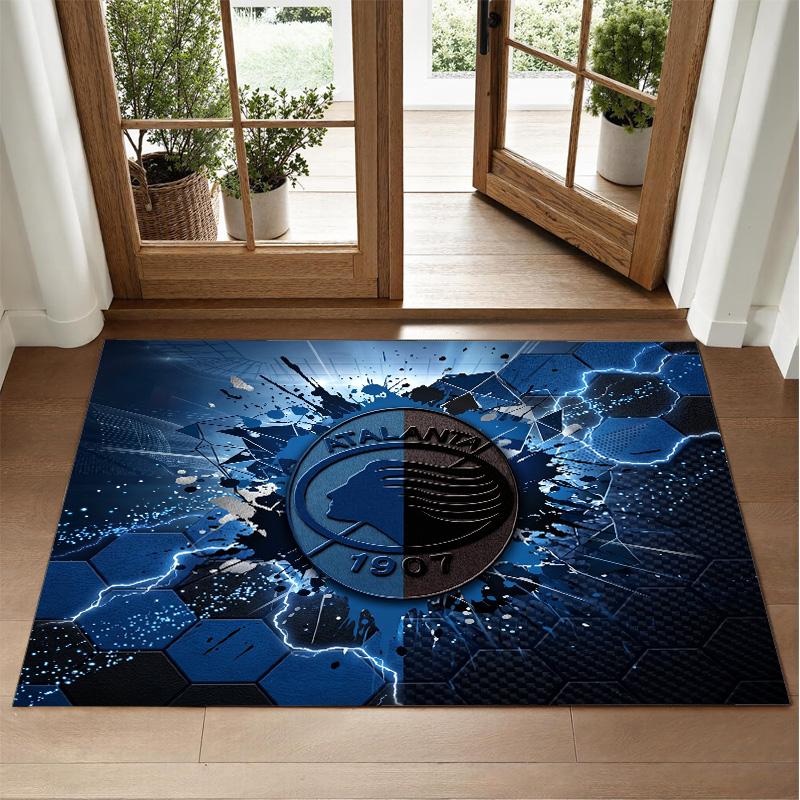 Atalanta FC Design Crystal Velvet Rug Soft Decorative Mat for Bedroom Entrance