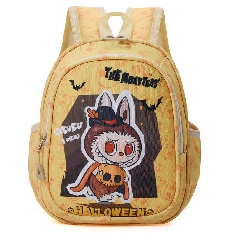 Adorable Cartoon Labubu Children's Backpack Lightweight Nylon Preschool Dual Purpose Design