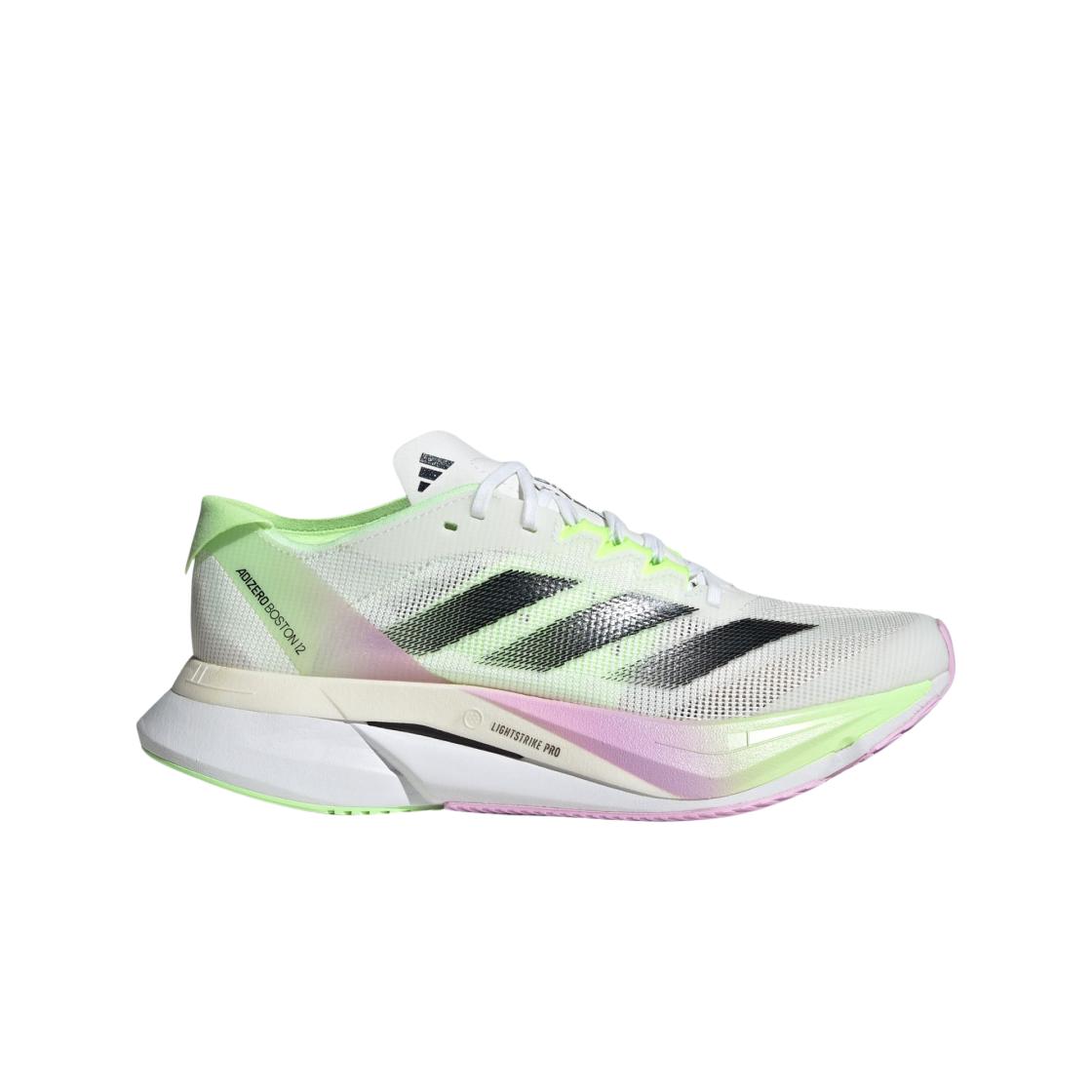 

(w) Adidas Adizero Boston 12 Cloud White Green Spark Core Black 220
