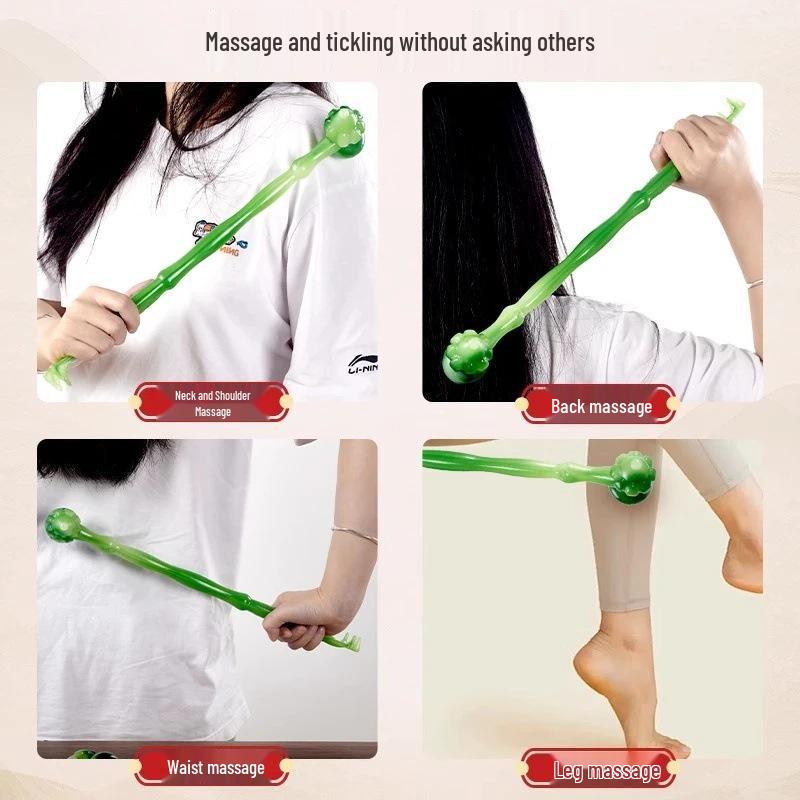 Exclusive Lotus Meridian Massage Stick - Handheld Hammer for Neck and Shoulder Relief