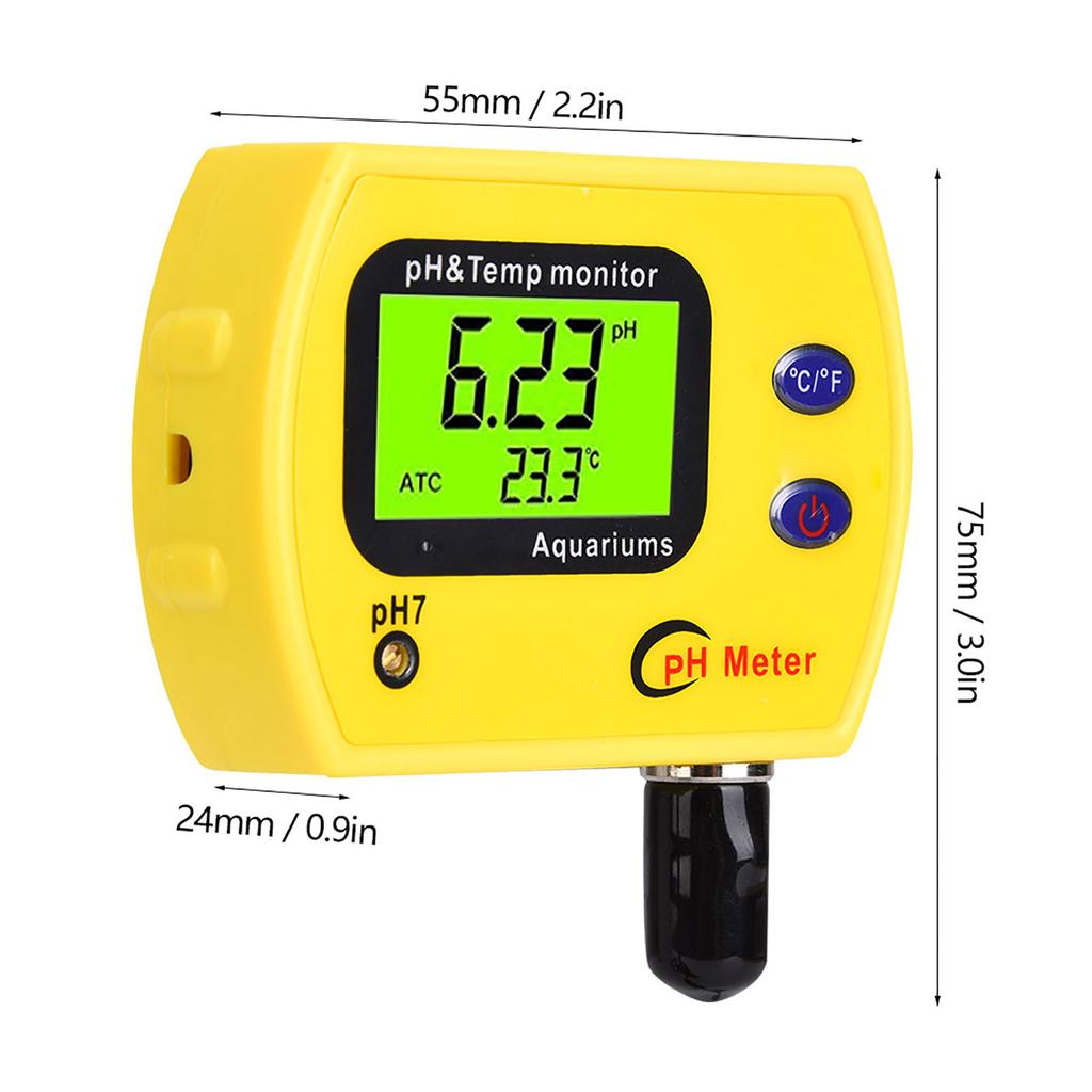 2 In 1 Portable High Precision Temperature PH Tester Meter Water Quality Analyzer Monitor220V EU Plug