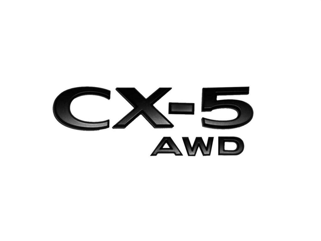 Matte Black new car name emblem CX-5+AWD (KF/early model)