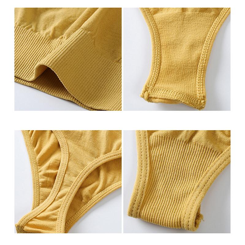 TERMEZY Frauen Sport-BH-Set Sexy rückenfreies Bralette-Set nahtlos gepolsterter BH G-String Tanga weiche Baumwoll-Dessous-Set