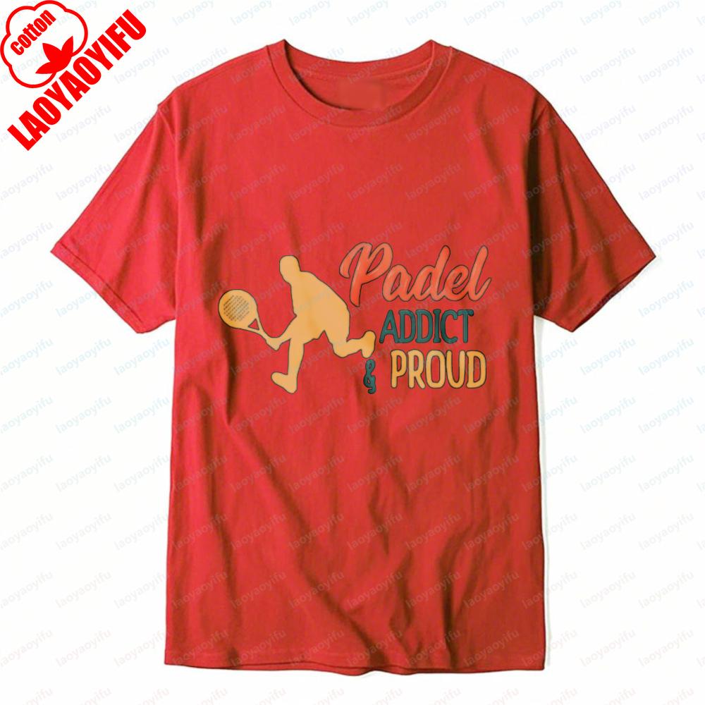 Padel Addict Tee Proud Design Sporty Style Tops Tennis Summer Outdoors Casual Fashion Trendy T Shirt for Men Women Athletic Wear