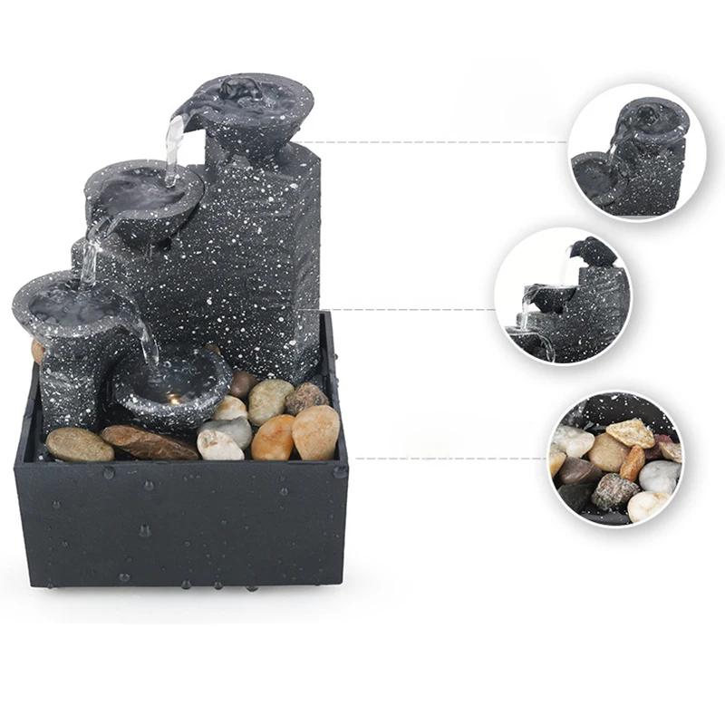 Çeşme Şelale Sahnesi Masa Üstü Feng Shui Meditasyon Şelalesi