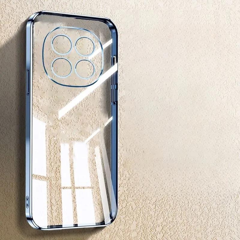 Klare Transparente Beschichtung Silikonhülle Für Xiaomi Redmi Note 14 Pro Plus 14C 4G 5G Quadratischer Rahmen Weiche Rückseite