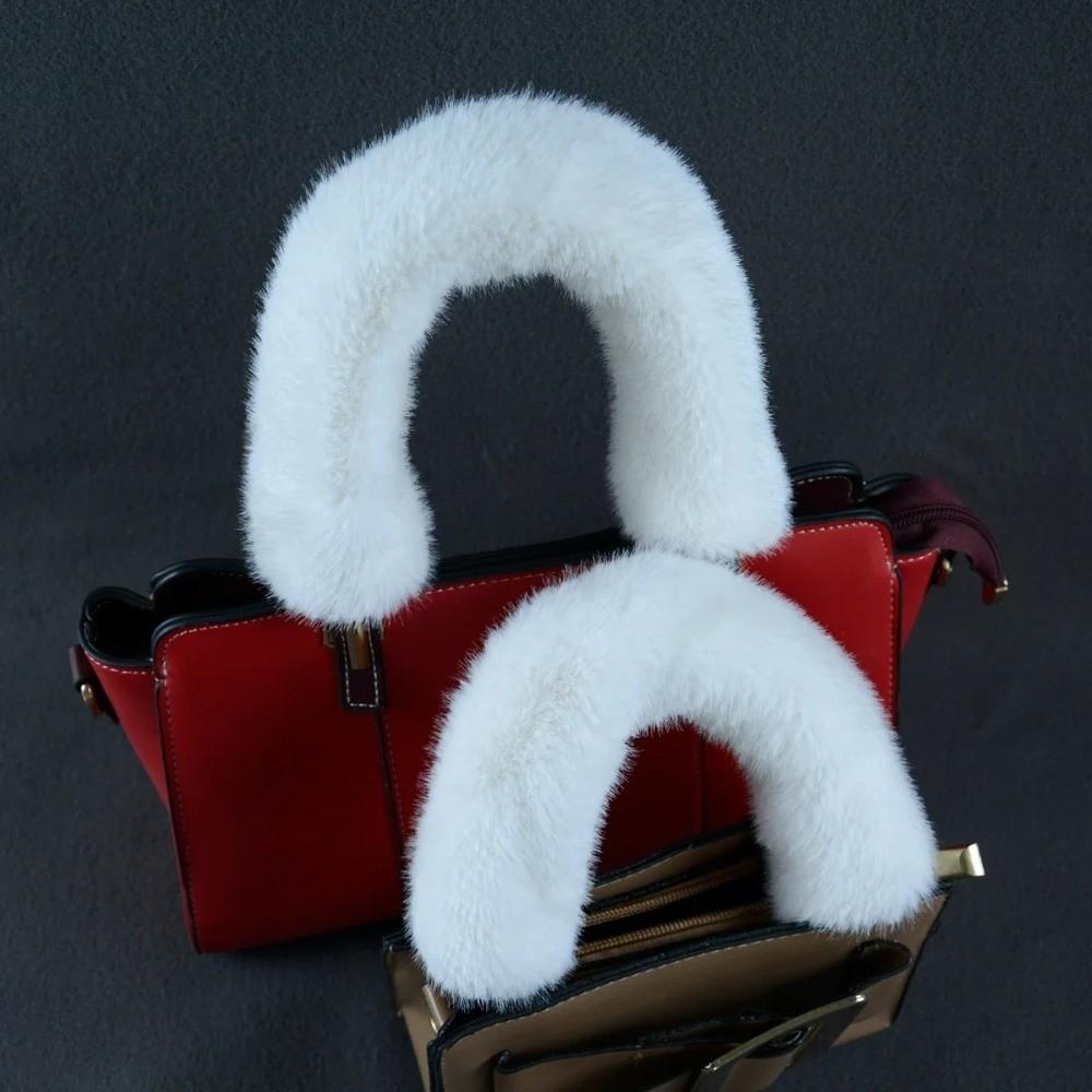 Universal Bag Strap Covers Bag Hardware Accessories DIY Furry Bag Handles Cover Anti-loose Non-slip Heel Strap Covers