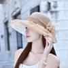 New spring and summer straw hat sun hat women's windproof sun hat sun protection UV protection versatile bucket hat
