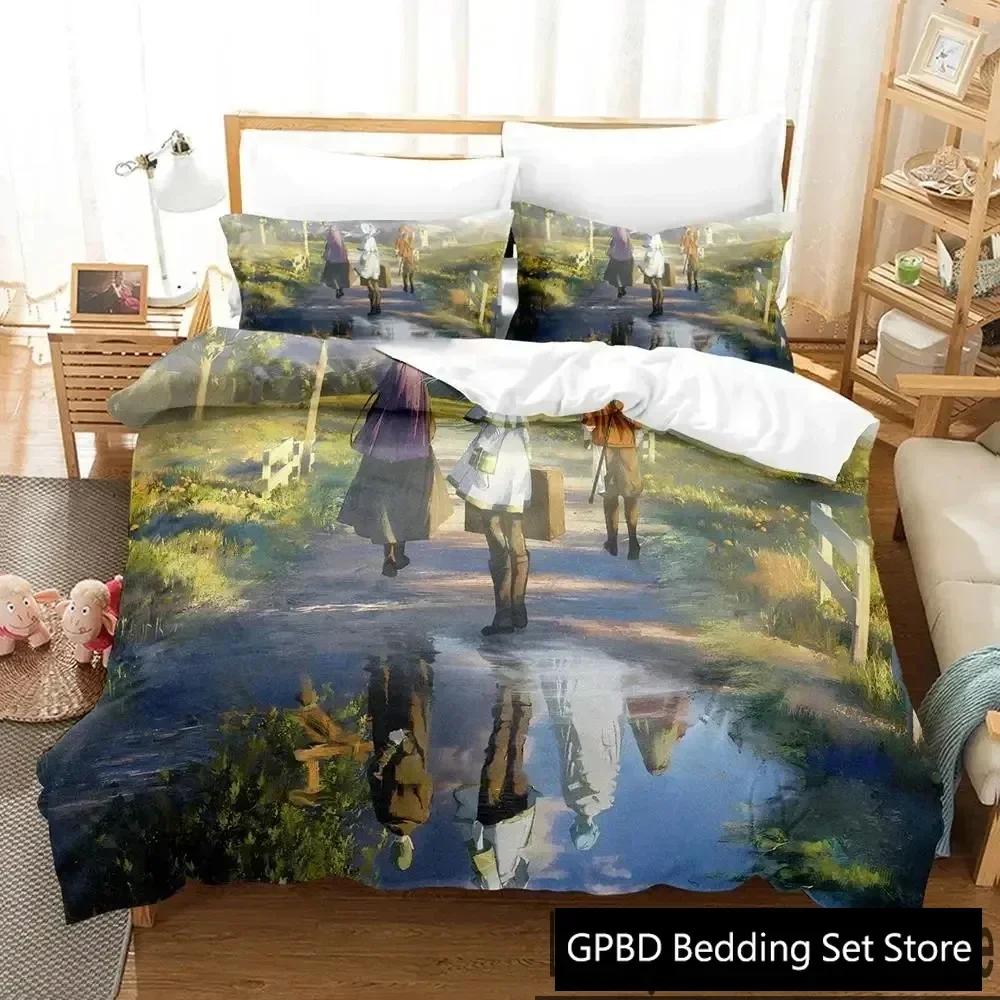 3D Print Anime Frieren Comfortable Duvet Quilt Cover Pillowcase Bedding Set Children Bedroom Decoration Home Textile