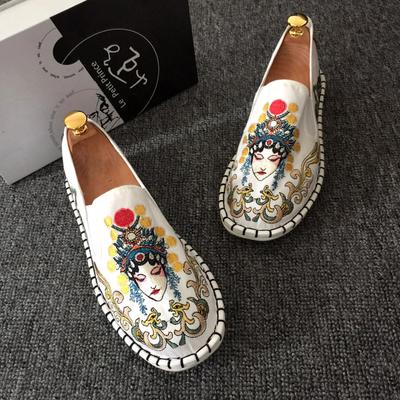 Fashion 2024 Embroidered Men's Casual Loafers Summer Fashion Slip On Male Canvas Shoes Lightweight Breathable Flat Shoes