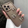 Cute 3D Bow Pearl Phone Case for iPhone 15 14 13 Pro Max Pink Shockproof Cover