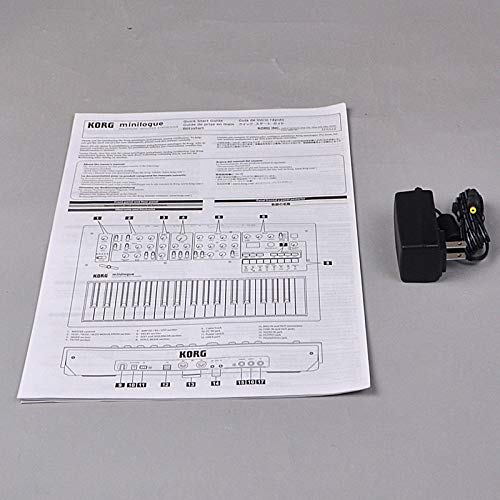 KORG minilogue 4-Voice Polyphonic Analog Synthesizer, 37 Keys, 16-Step Sequencer, Oscilloscope, Adapter Included