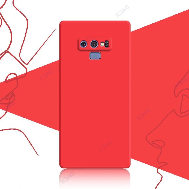 Luxury Square Liquid Silicon Cover Case for Samsung Galaxy Note 9 10 20 Plus Ultra 5G 360 Soft Phone Armor SamsungNote9