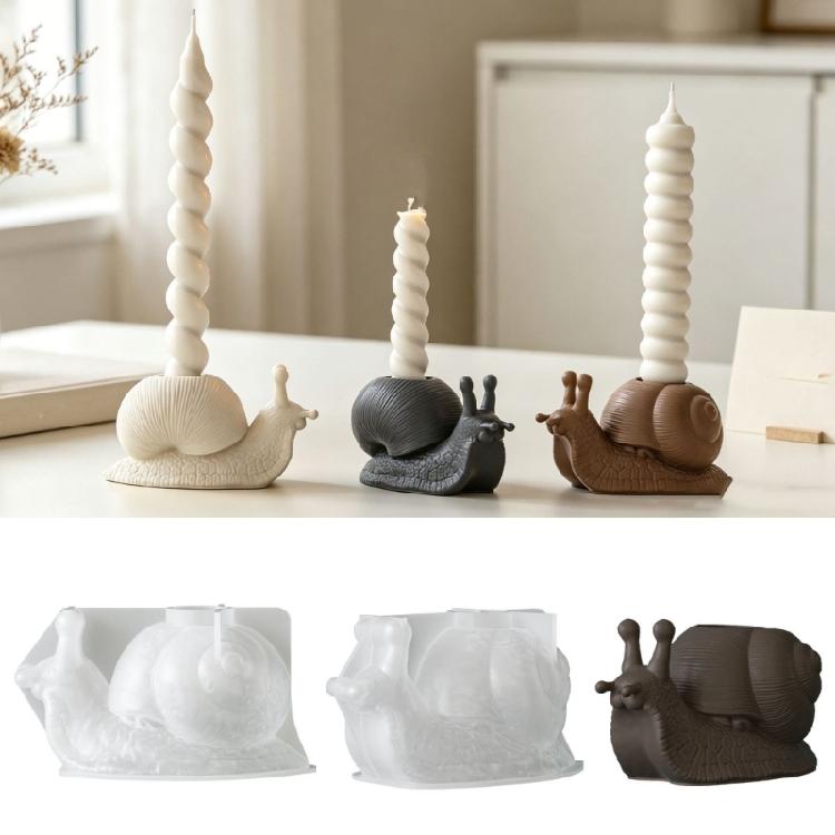 Snail Shape Silicone Mold Easy Releasing Silicone Molds Suitable for Crafting Decorative Containers and Candle Holders