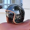 S68-DOT Certified 3/4 Open Face Motorcycle Helmet Shell Lightweight Breathable Retro Unisex Adult Scooter Cruiser Safety Helmet