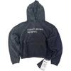 Vintage West Coast Hooded Zip-Up Sweatshirt With Sanskrit Script Print Relaxed Fit Cotton Pullover Men