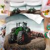 Tractor Bedding Set With Pillow Cover 75X50Cm, Tractor Pattern Boys Quilt Cover Set, Microfiber Comfortable Duvet Cover Set