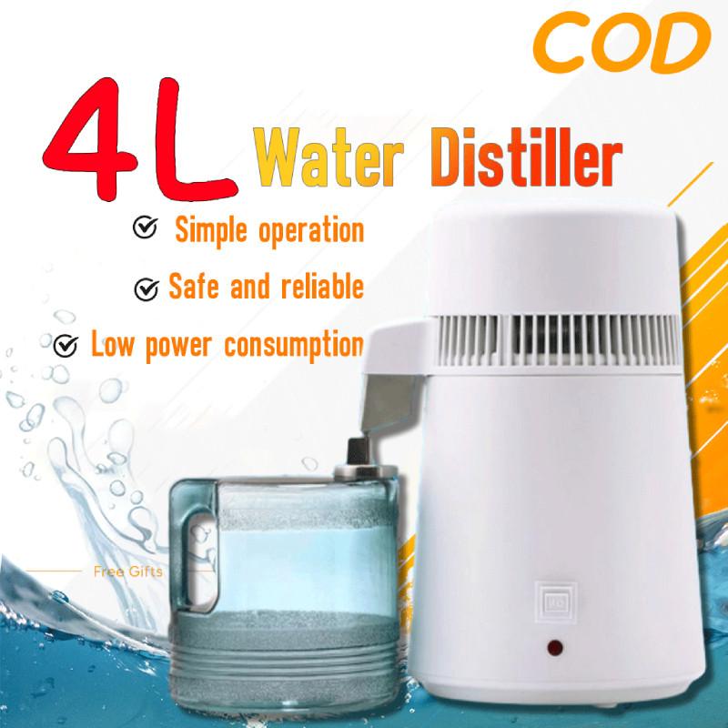 Water Filter Dispenser 750W 4L Home Pure Water Distiller Medical Equipment Distiller Laboratory Disinfection Stainless Steel Water Distiller