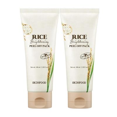 Rice Daily Brightening Peel Off Pack 100ml X 2-Pack - Deep Pore Purifying & Smoothing Mask - Radiant Korean Skincare Bundle