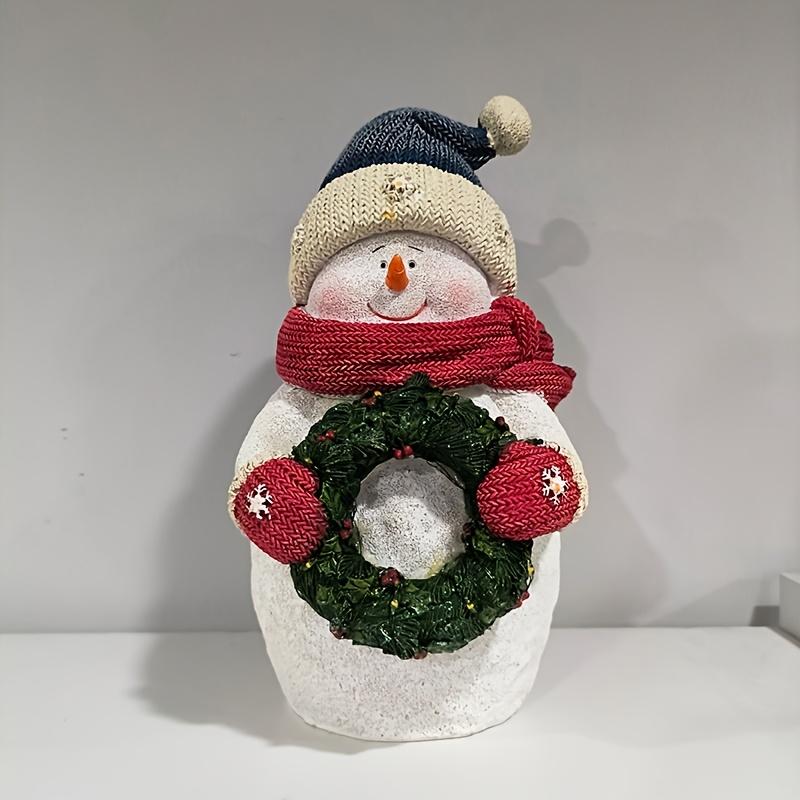 Christmas Party Decorations, Cute Christmas Snowman Figure Table Ornaments, Christmas Gifts with Glowing Mood Lights