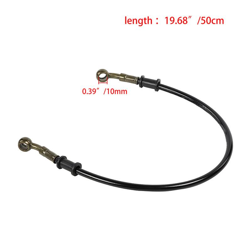 Motocykl Dirt Bike Opletená brzdová hadice Ocelové brzdové lanko Hydraulická trubka 28 stupňů Banjo 500mm-1200mm pro univerzální motocykl