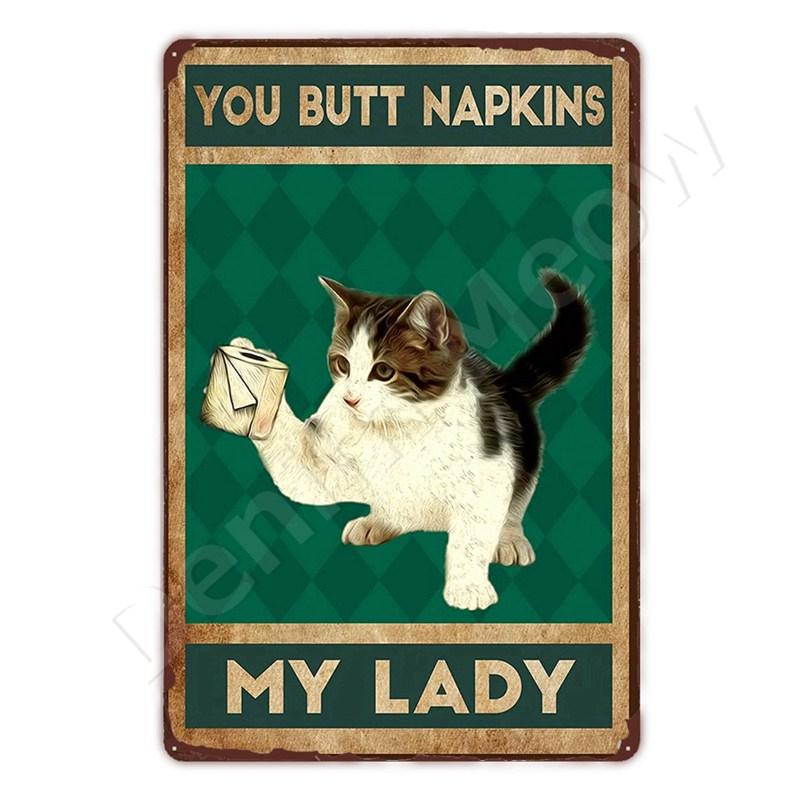 Vintage Metal Sign, That's What I Do I Play Guitar, Dancing Cat, Black Cat, Funny Tin Sign, Rustic Bar, Cafe, Home Decor Gift