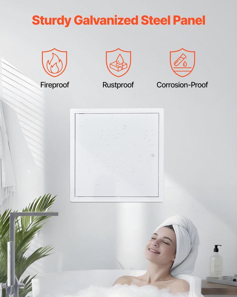 Access Panel for Drywall, 39x39 cm Galvanized Steel Access Door, Easy Install Hinged Service Panel with Screwdriver Latch, for Ceiling Plumbing