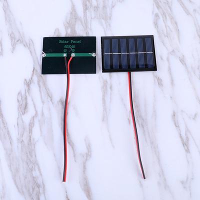 1/2 Pcs Solar Cell 100MA 1W 3V Solar Charging Panel with Cable Solar Battery Charger for Lamp Fan Pump for 2-3V Battery Charging