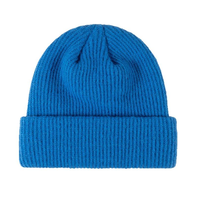 acrylic knitted hat flanged wool hat autumn and winter warm wool hat embroidery