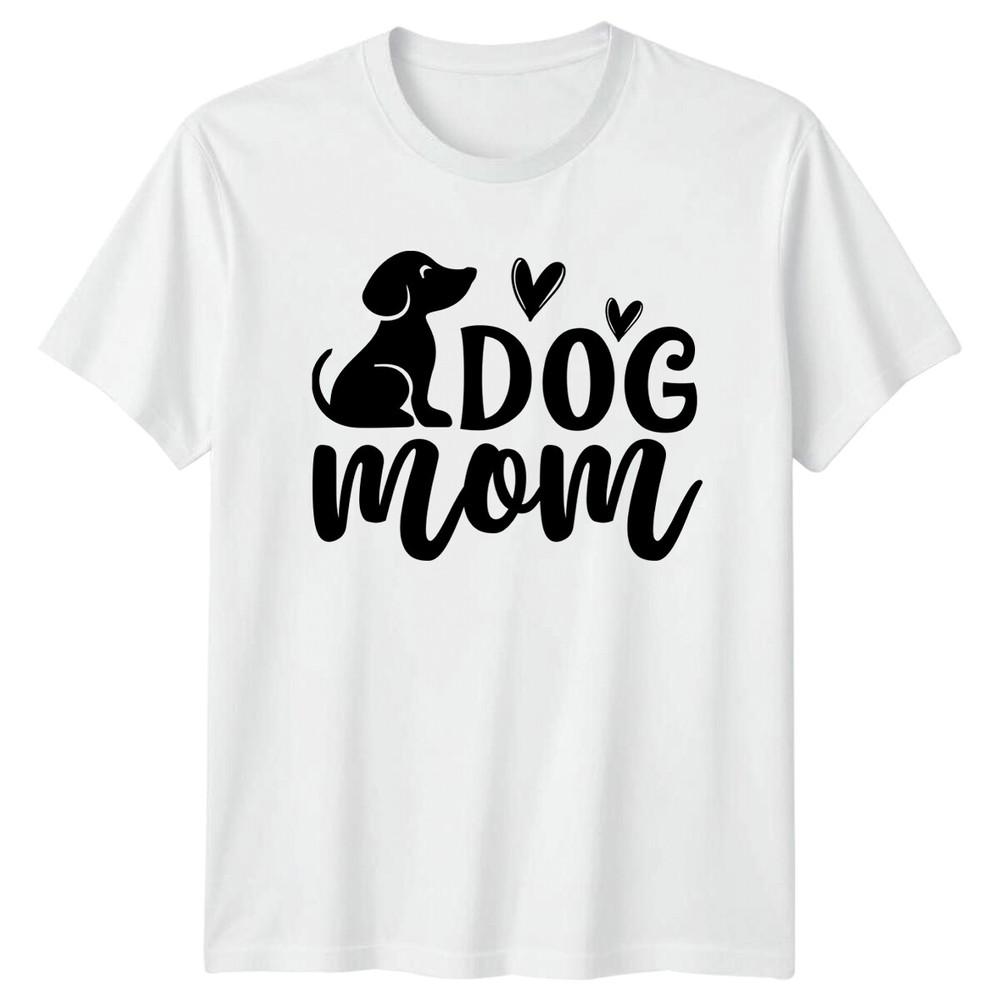 Dog Mom Love Heart TShirt Funny Dog Owner Tee S