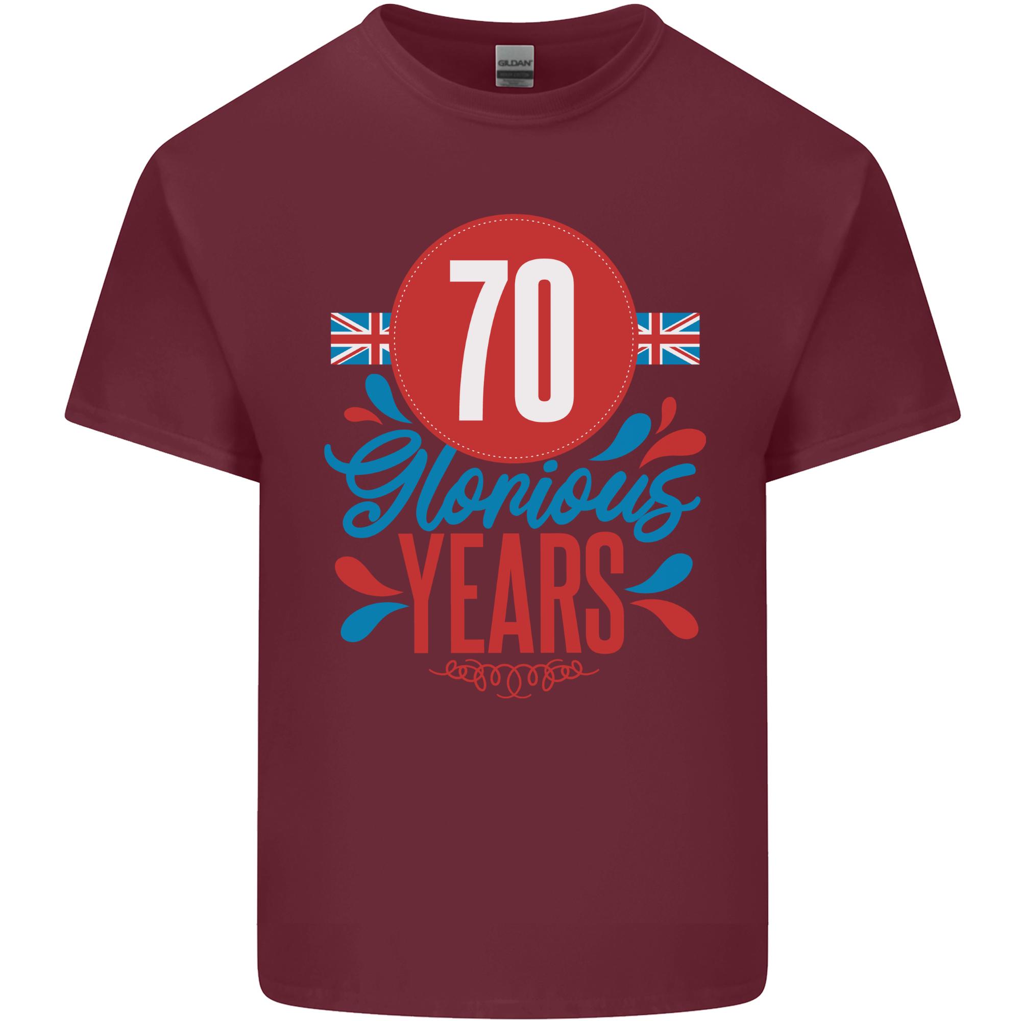 Glorious 70 Years 70th Birthday Union Jack Flag Unisexs Light Cotton TShirt S