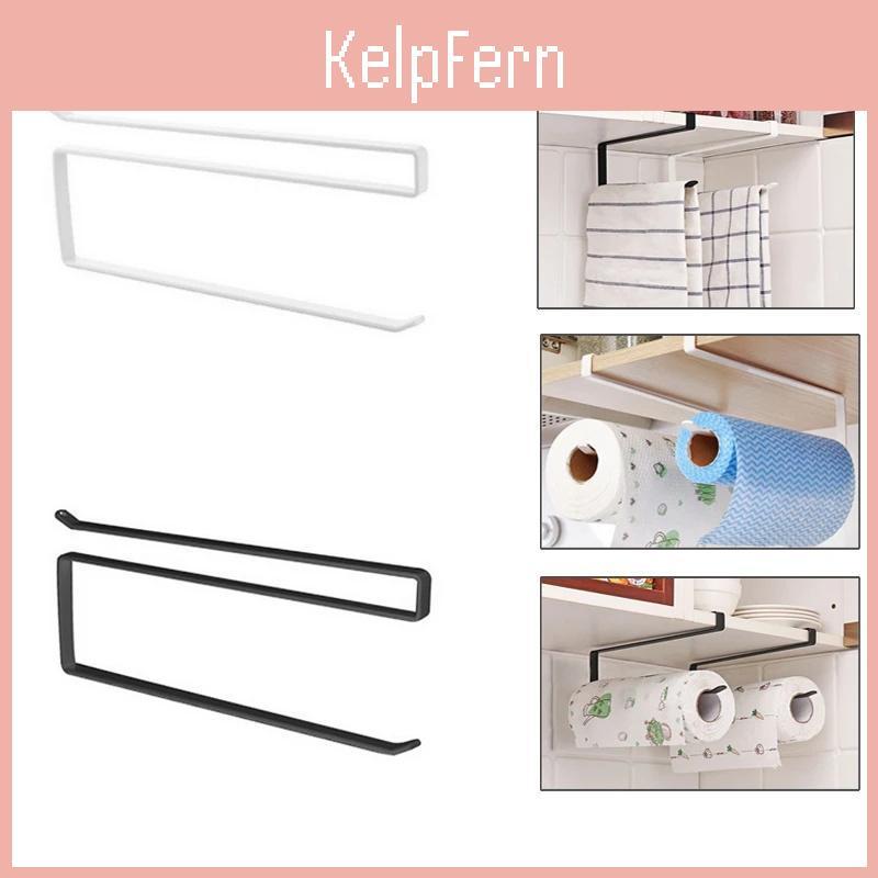 Roll Holder Towel Rack Paper Cling Film Storage Rack Bathroom No Punching Storage Rack Hanging Shelf Kitchen Tissue Accessories