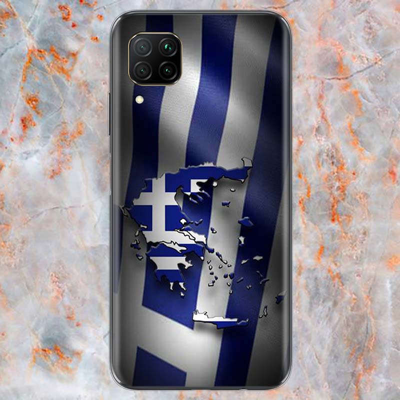 Greece Greek national flags For Huawei Mate 40 30 20 20X 10 RS P Smart 2021 2020 Z S Pro Plus Lite 2019 Phone Case Shell