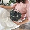 Borse rotonde a forma di cuore in pizzo dolce femminile Borse a tracolla in pelle PU di alta qualità per borse a tracolla a catena di fiori freschi da donna