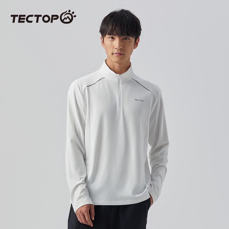 YX-2023 Autumn/Winter Quick-Dry Couple's Stand Collar Long-Sleeve T-Shirt with Thin Fleece - High Elasticity Men's Style