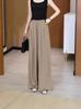 Relaxed Womens Wide Leg Pants With High Waist And Irregular Hem For Casual Spring Wear