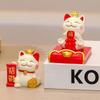 Resin Crafts Lucky Cat Phone Holder Chinese Style Cute Cell Phone Bracket  New Year  Gift