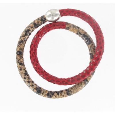 Fanny Fouks - Brown and Red Leather Bracelet