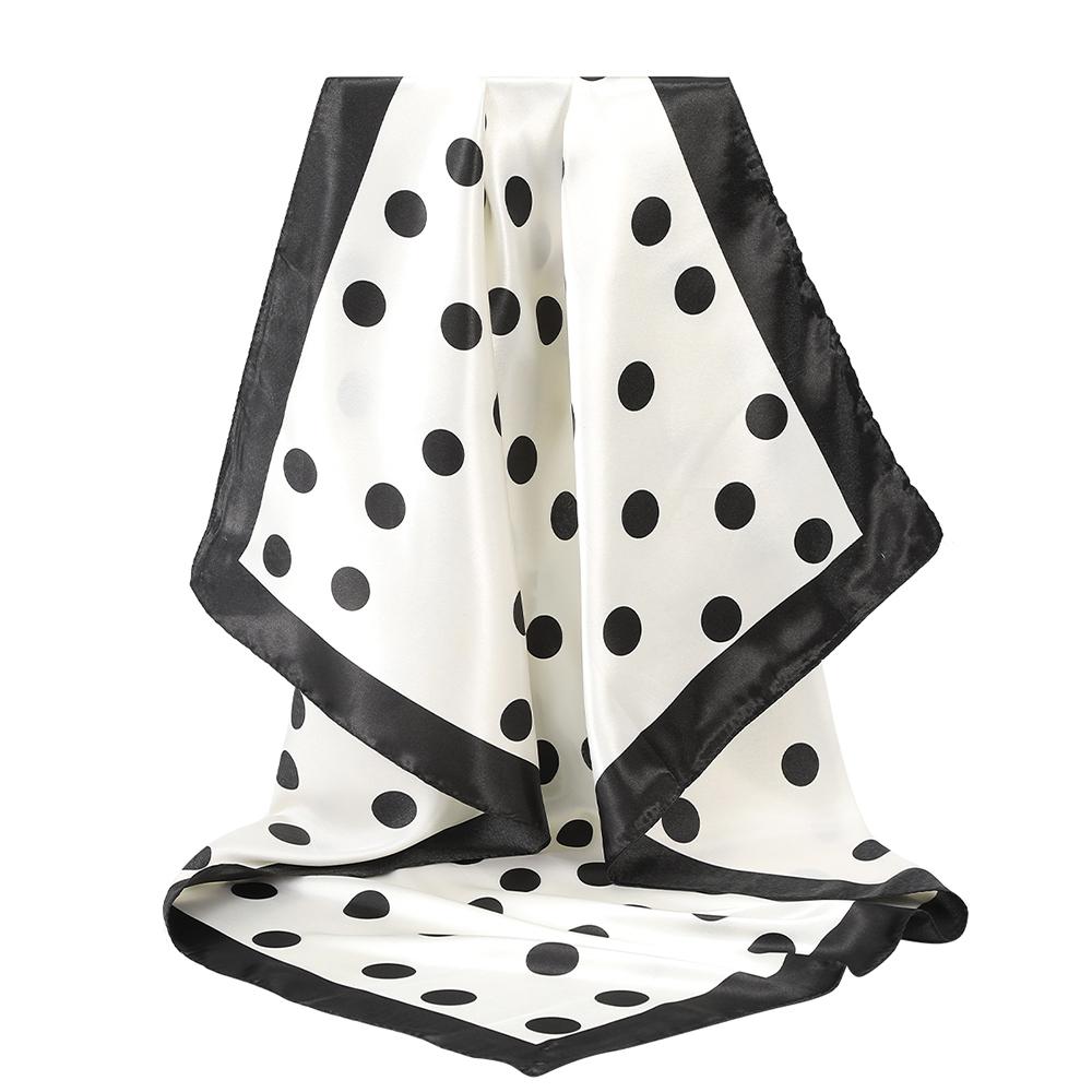 

90*90см Принт горошек Очень большой квадратный платок Повязки на голову для женщин Повязка для волос Тюрбан Бандана Головной убор Модные аксессуары для волос