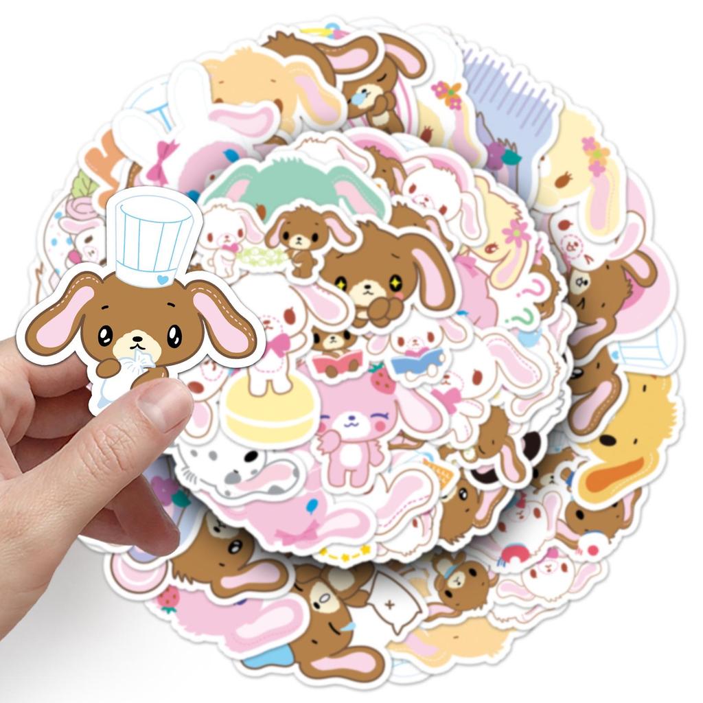 50 Cute Honey Bunny Graffiti Stickers for Phones & Stationery - Cartoon Dessert Bunny Design (50 Sheets)