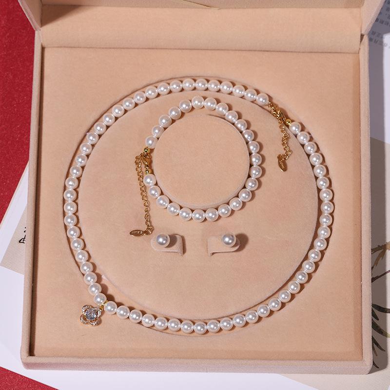 Elegante Collana di Perle di Conchiglia Profonda - Perfetto Regalo per la Festa della Mamma