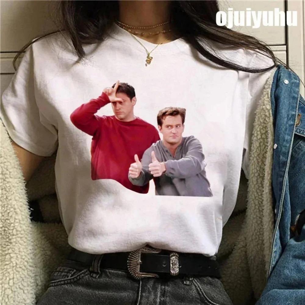 Fashion Friends Tv Show Funny Cartoon T Shirt Women Graphic Best Friends Harajuku T-shirt Korean Style Tshirt Vintage Top Female